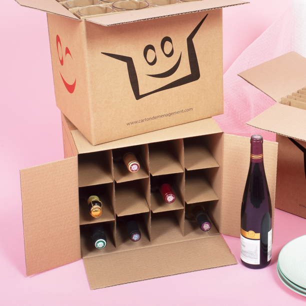 Cartons pour bouteilles - CartonDemenagement.com Cartons pour bouteilles - CartonDemenagement.com