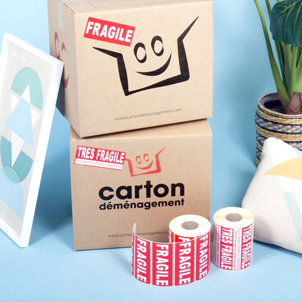 Etiquettes FRAGILE - CartonDemenagement.com Etiquettes FRAGILE - CartonDemenagement.com