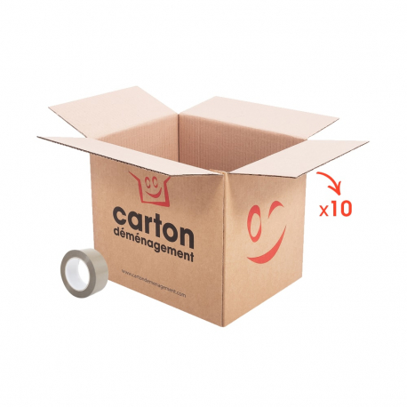 10 cartons livres +1 adhésif gratuit - CartonDemenagement.com