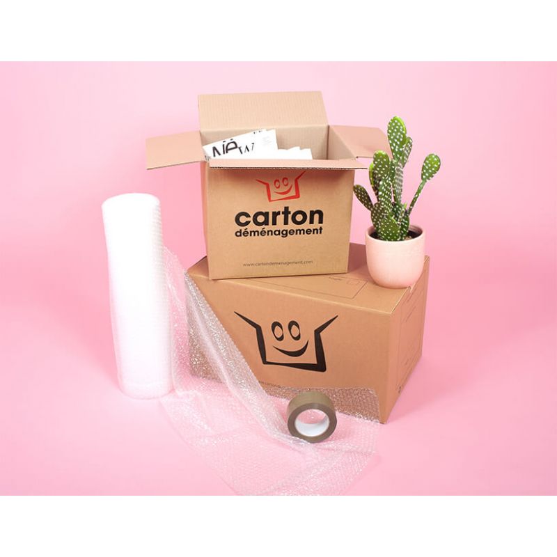 Kit cartons déménagement T1-T2 avec 1 rouleau d'adhésif gratuit :  : Fournitures de bureau